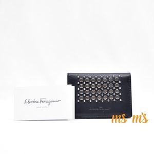 NWT Salvatore Ferragamo Studded Credit Card Case